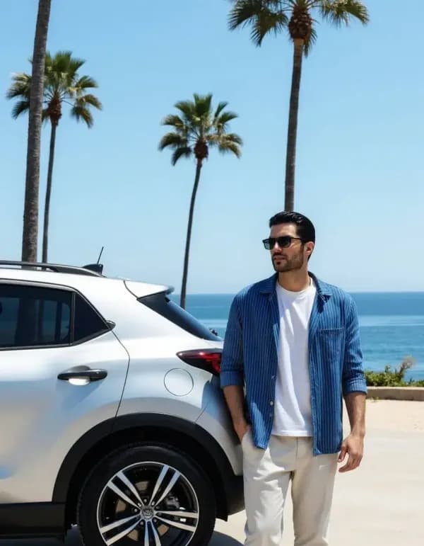 Coastal scene AI prompt example