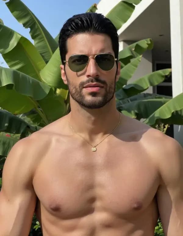 Ejemplo de prompt de IA Silueta de palmera