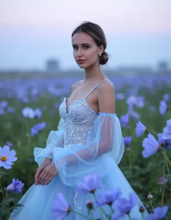 Beispiel für KI-Prompt Kornblumenfantasien