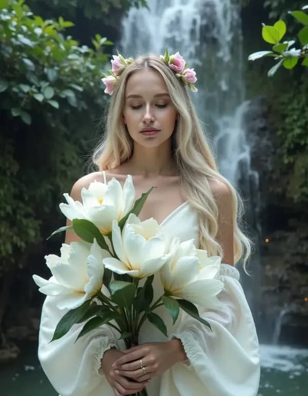 Beispiel für KI-Prompt Im Fluss der Schönheit