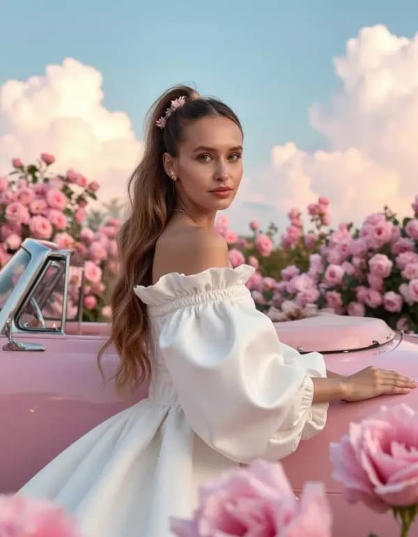 Beispiel für KI-Prompt Rosa Träume